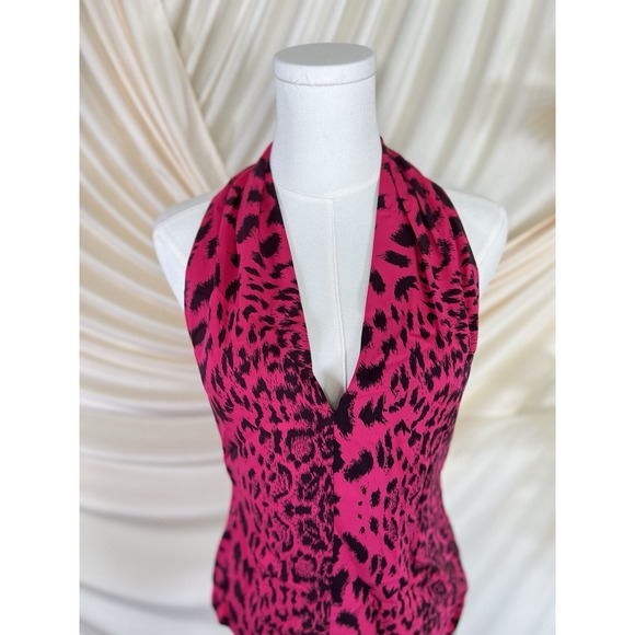 Equipment Femme Women's Elise‎ Sleeveless Top Animal Print Plunging V-neck Small - Picture 2 of 8